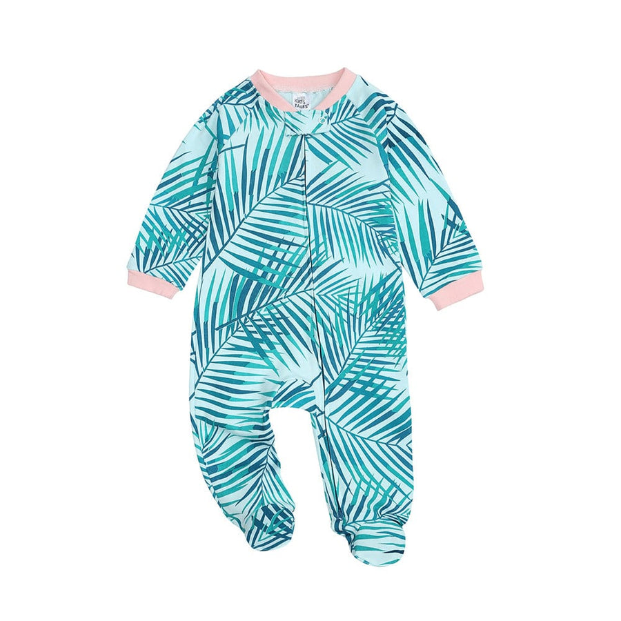 Kids Tales Paradise Palms Zip Sleepsuit (Various Sizes) - liquidation.store