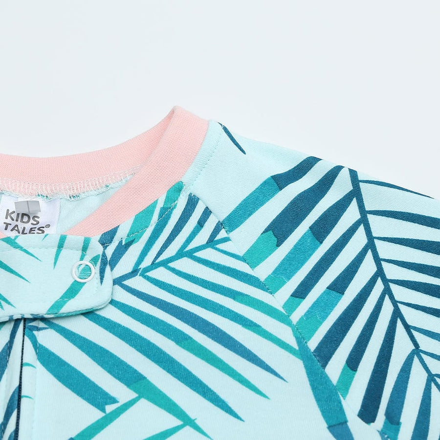 Kids Tales Paradise Palms Zip Sleepsuit (Various Sizes) - liquidation.store