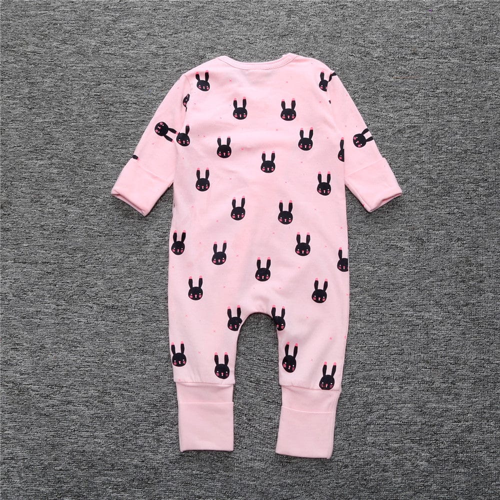 Kids Tales Pink Bunny Baby Zip Sleepsuit (Various Sizes) - liquidation.store