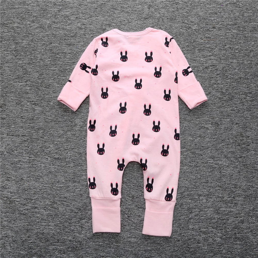 Kids Tales Pink Bunny Baby Zip Sleepsuit (Various Sizes) - liquidation.store
