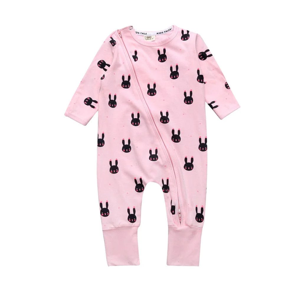 Kids Tales Pink Bunny Baby Zip Sleepsuit (Various Sizes) - liquidation.store