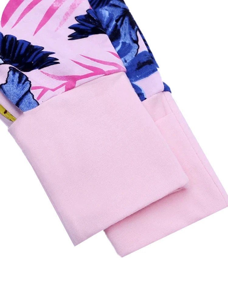 Kids Tales Pink Jungle Zip Baby Sleepsuit with Hand & Feet Cuffs (Various Sizes) - liquidation.store