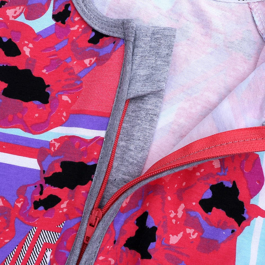 Kids Tales Pink Posy Zip Baby Sleepsuit (Various Sizes) - liquidation.store