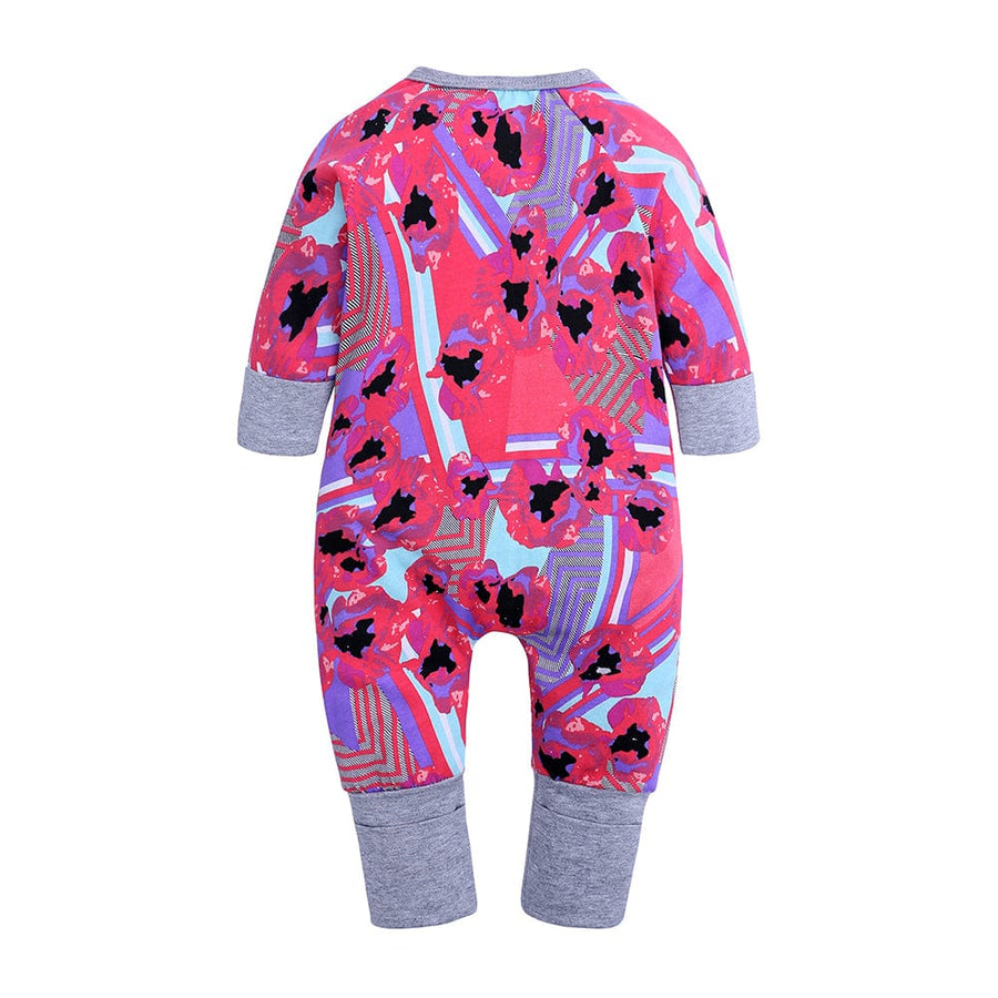 Kids Tales Pink Posy Zip Baby Sleepsuit (Various Sizes) - liquidation.store
