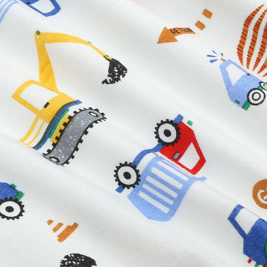 Kids Tales Wheeler Dealer Zip Baby Sleepsuit (Various Sizes) - liquidation.store