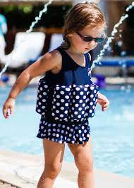 Konfidence Kids Floatsuit Navy Polka Dot 12 - 24M - liquidation.store