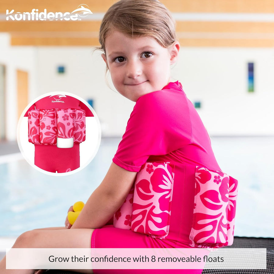 Konfidence Kids Girls Floatsuit Buoyancy Swimsuit Pink Sea Friends - 1 - 3 YRS - liquidation.store