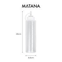 Large Squeezy Sauce Bottles with Nozzle Caps (680ml) x8 - liquidation.store