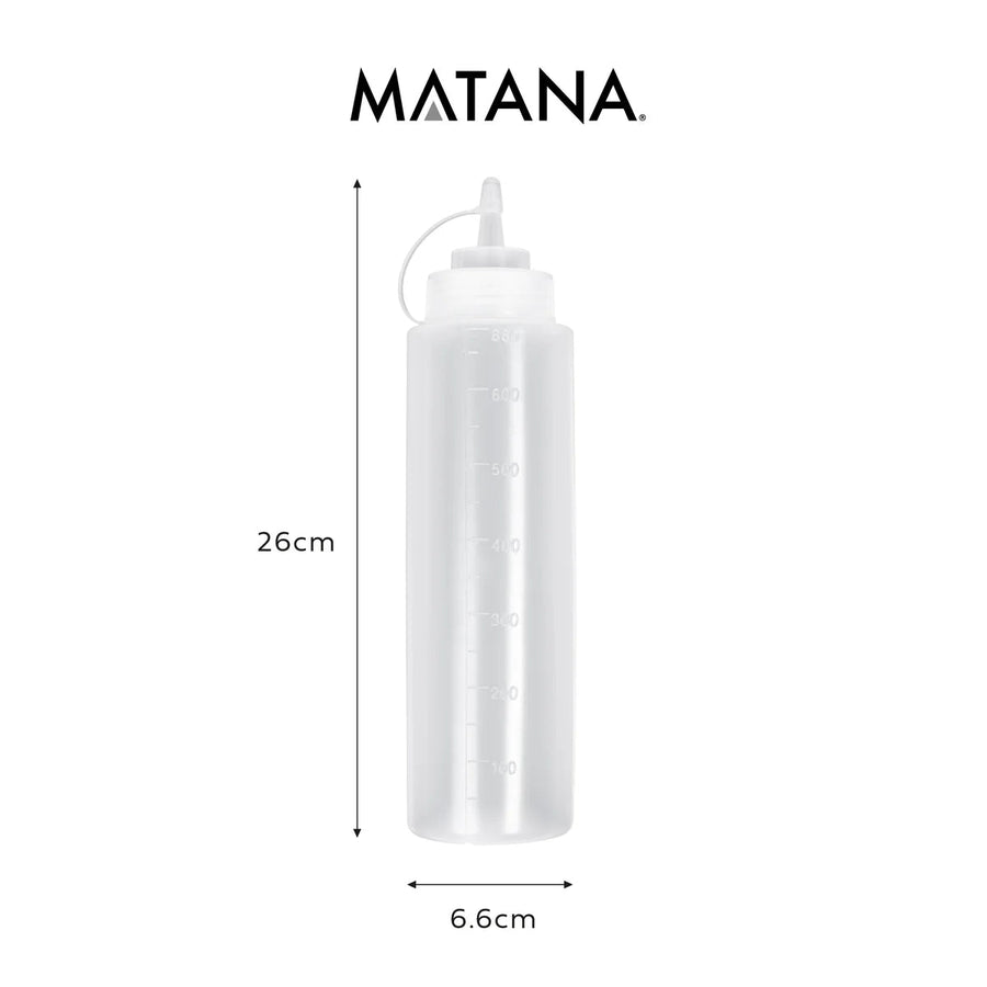 Large Squeezy Sauce Bottles with Nozzle Caps (680ml) x8 - liquidation.store