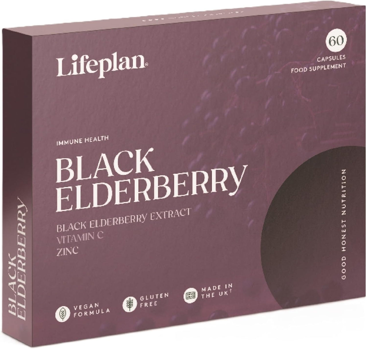 LIFEPLAN Black Elderberry 60 Capsules – Immune System Support - liquidation.store
