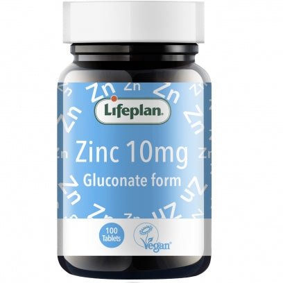 LifePlan Zinc Gluconate 10mg - 100 tablets - liquidation.store