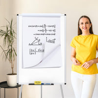 Thumbnail for Light Melamine Tripod Whiteboard/Flipchart Easel 90 x 60 cm - liquidation.store