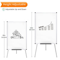 Thumbnail for Light Melamine Tripod Whiteboard/Flipchart Easel 90 x 60 cm - liquidation.store