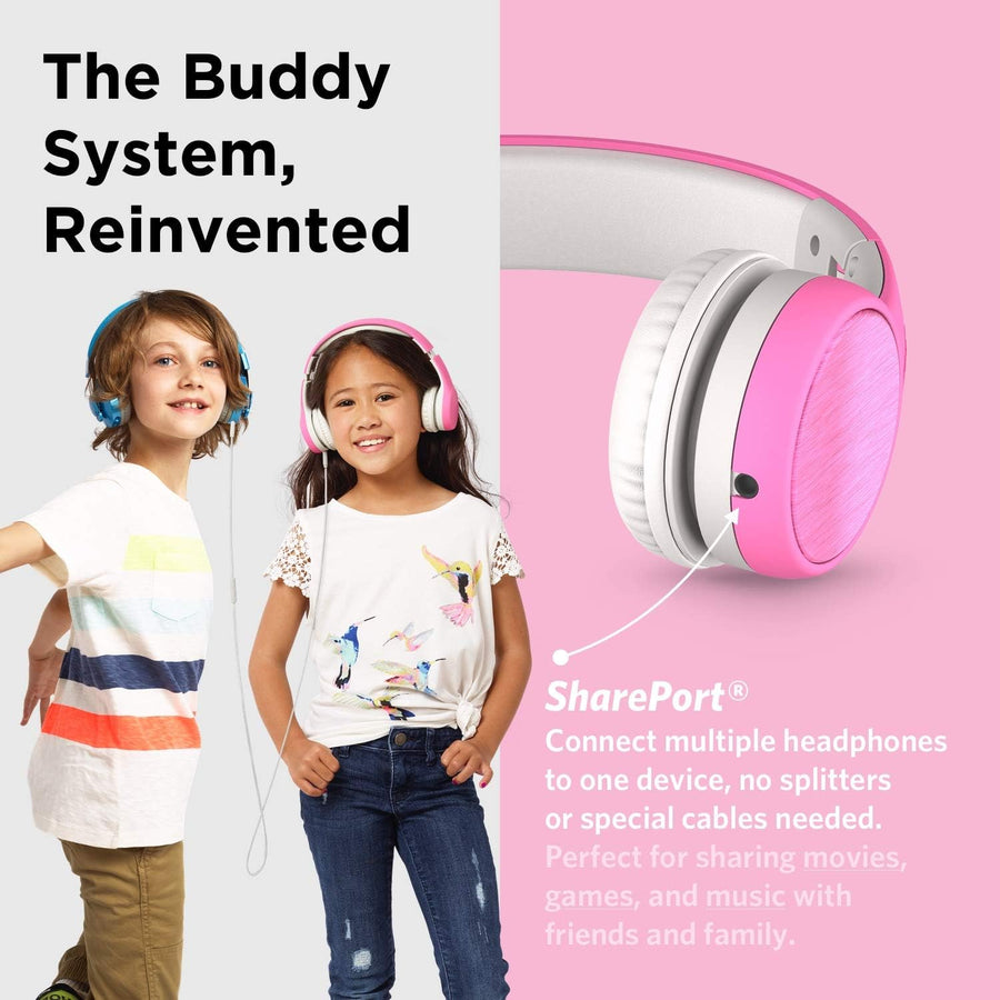 LilGadgets Connect+ Style Wired Headphones for Kids - Pink - liquidation.store
