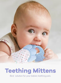 Thumbnail for Liname Deluxe Teething Set Includes Teething Mitten for Babies & Teething Toy - Blue - liquidation.store