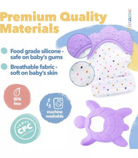 Thumbnail for Liname Deluxe Teething Set Includes Teething Mitten for Babies & Teething Toy - Purple - liquidation.store