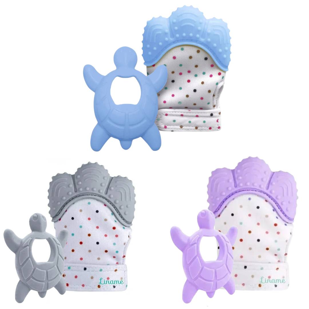 Liname Deluxe Teething Set Includes Teething Mitten for Babies & Teething Toy - Trio Pack - liquidation.store