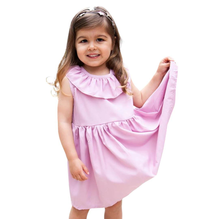 Little Girls Pink Bow Back Party Dress (Various Sizes) - liquidation.store