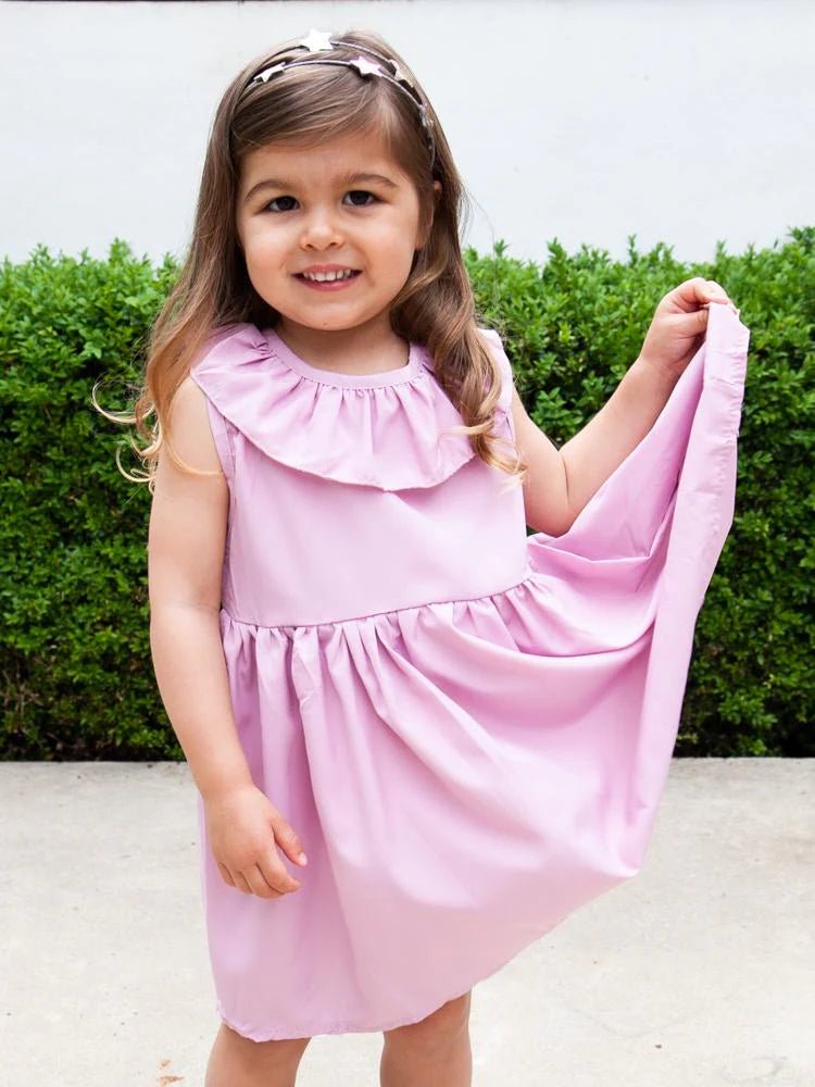 Little Girls Pink Bow Back Party Dress (Various Sizes) - liquidation.store