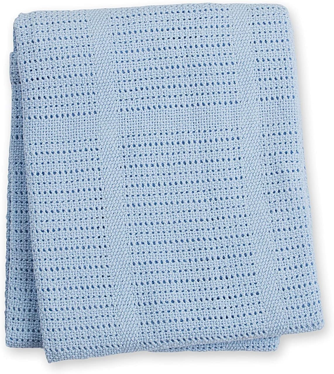 lulujo Baby Cellular Baby Blanket - Blue - liquidation.store