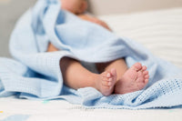 Thumbnail for lulujo Baby Cellular Baby Blanket - Blue - liquidation.store