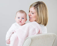 Thumbnail for lulujo Baby Cellular Baby Blanket - Pink - liquidation.store