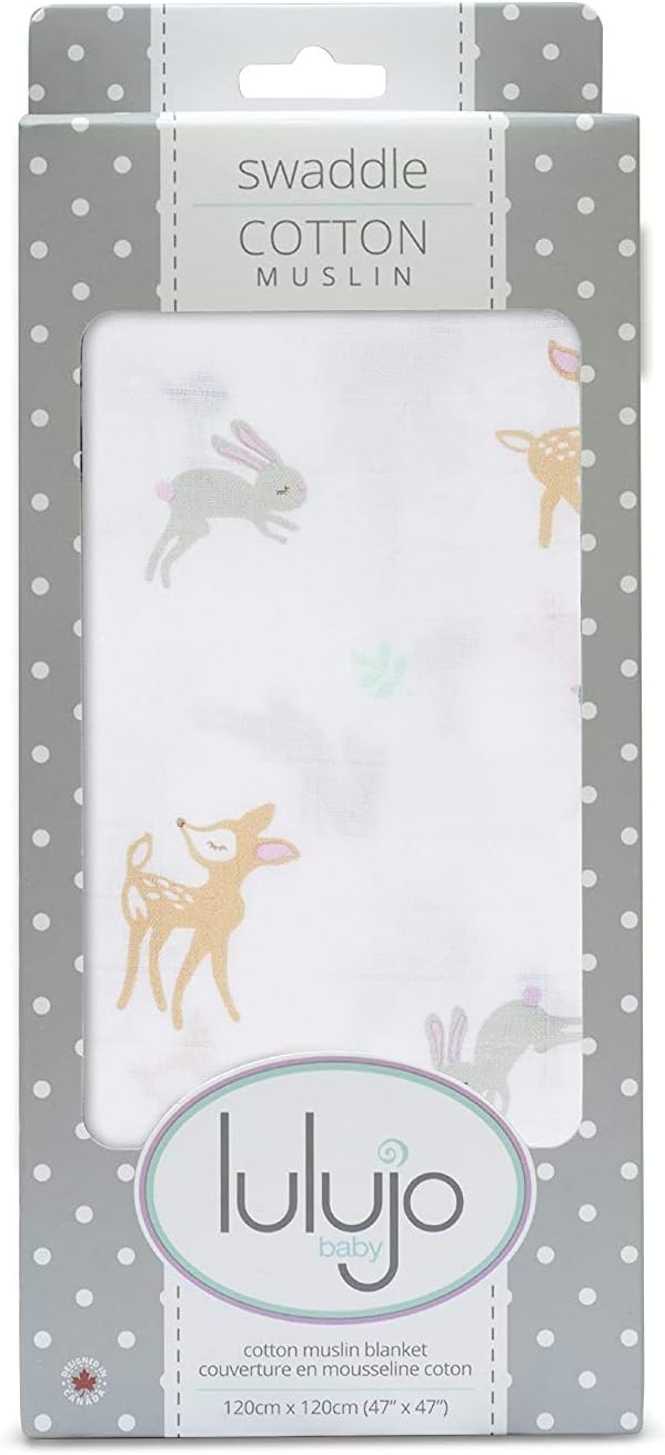 Lulujo Baby Muslin Swaddle Blanket – Little Fawn - liquidation.store