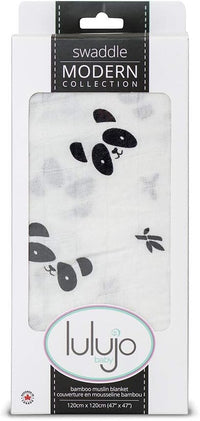 Thumbnail for Lulujo Bamboo Swaddle Blanket Modern Collection (Panda) - liquidation.store