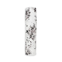 Lulujo Black Floral Bamboo Swaddle Blanket - liquidation.store