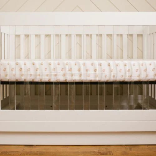 Lulujo - Cotton Muslin Cot Sheet - Rainbows - liquidation.store