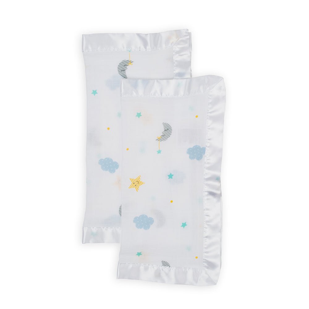 Lulujo Muslin Security Blanket (Dreamland - Pack of 2) - liquidation.store