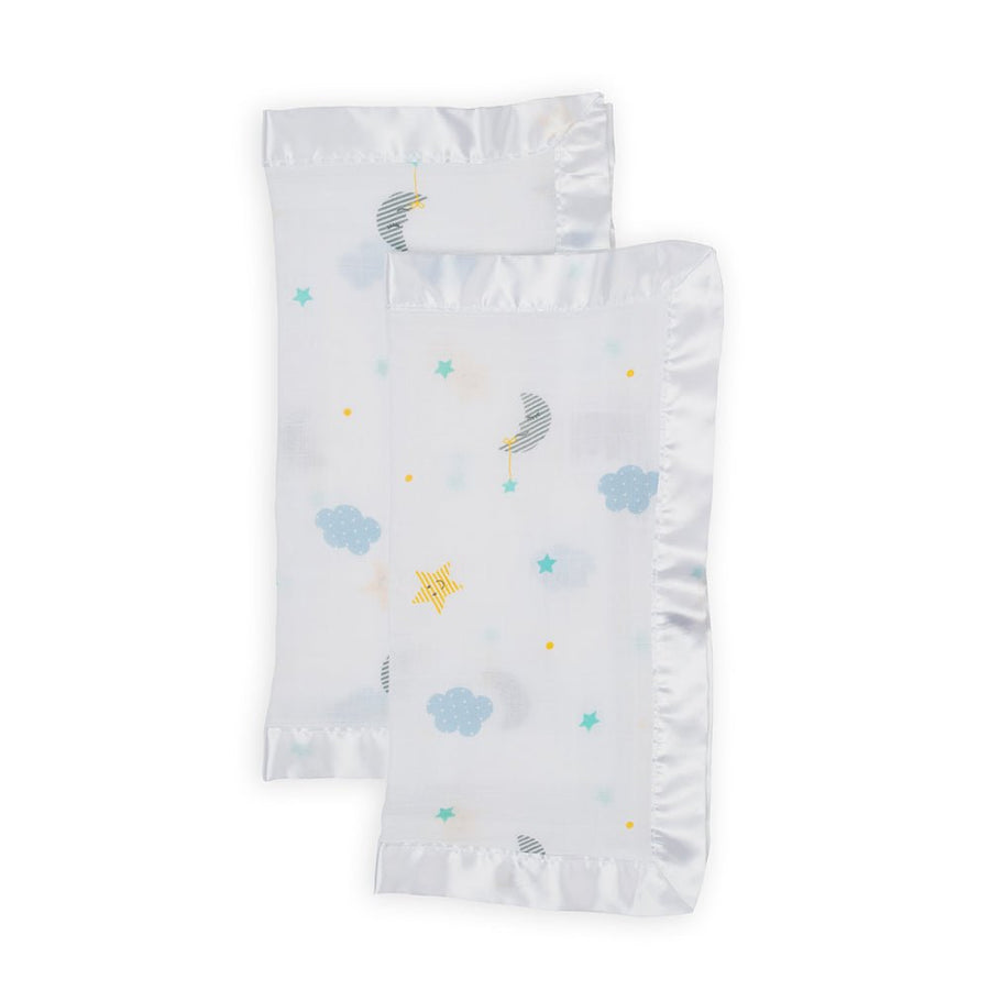 Lulujo Muslin Security Blanket (Dreamland - Pack of 2) - liquidation.store