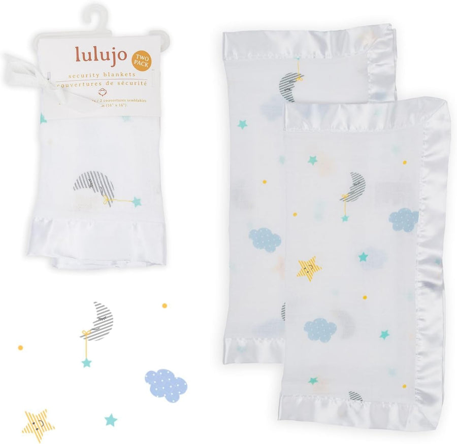 Lulujo Muslin Security Blanket (Dreamland - Pack of 2) - liquidation.store