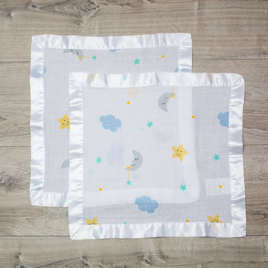 Lulujo Muslin Security Blanket (Dreamland - Pack of 2) - liquidation.store