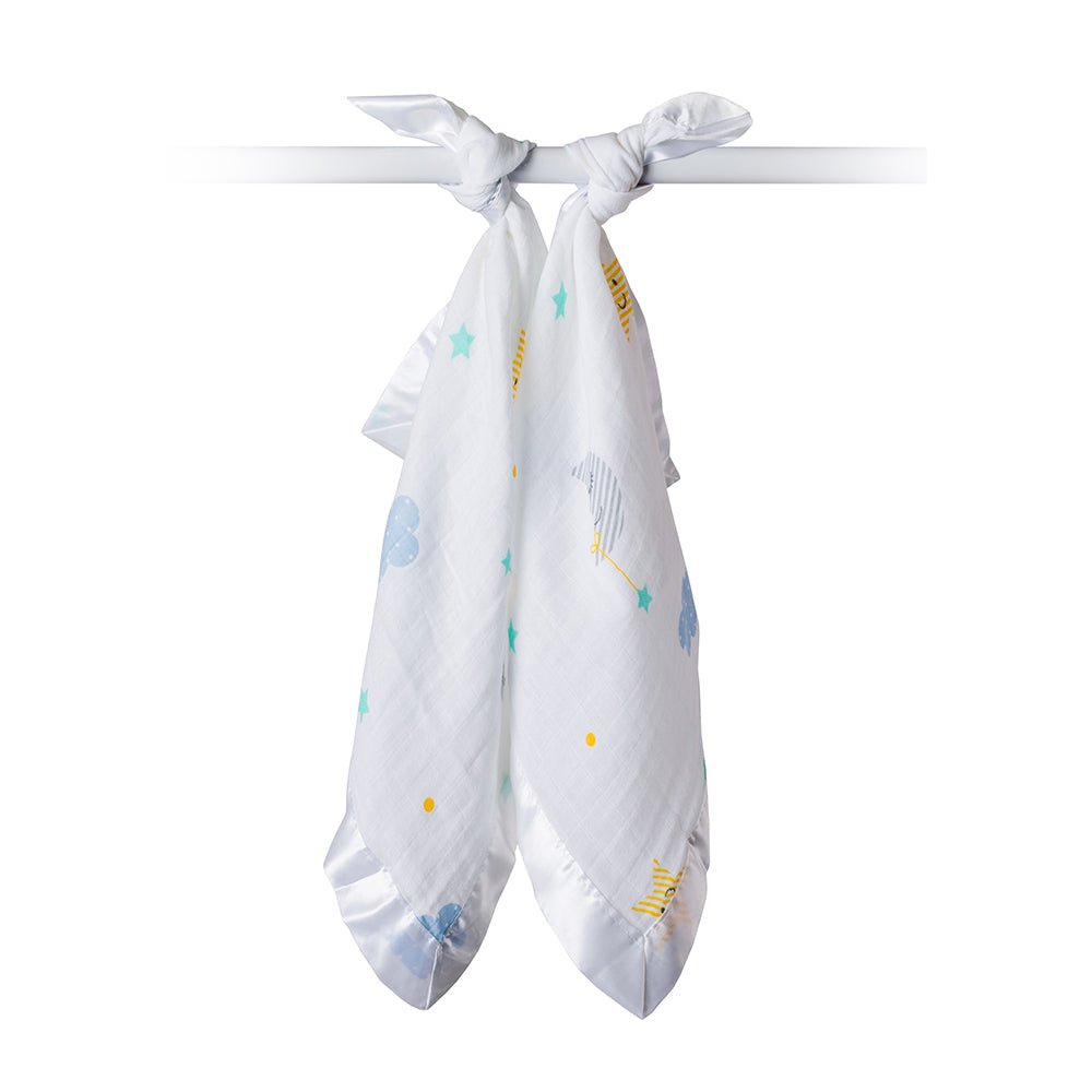 Lulujo Muslin Security Blanket (Dreamland - Pack of 2) - liquidation.store
