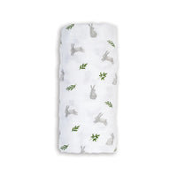 Lulujo Muslin Swaddle - Bunnies (100cm x 100cm) - liquidation.store