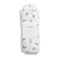 Lulujo Muslin Swaddle - Bunnies (100cm x 100cm) - liquidation.store