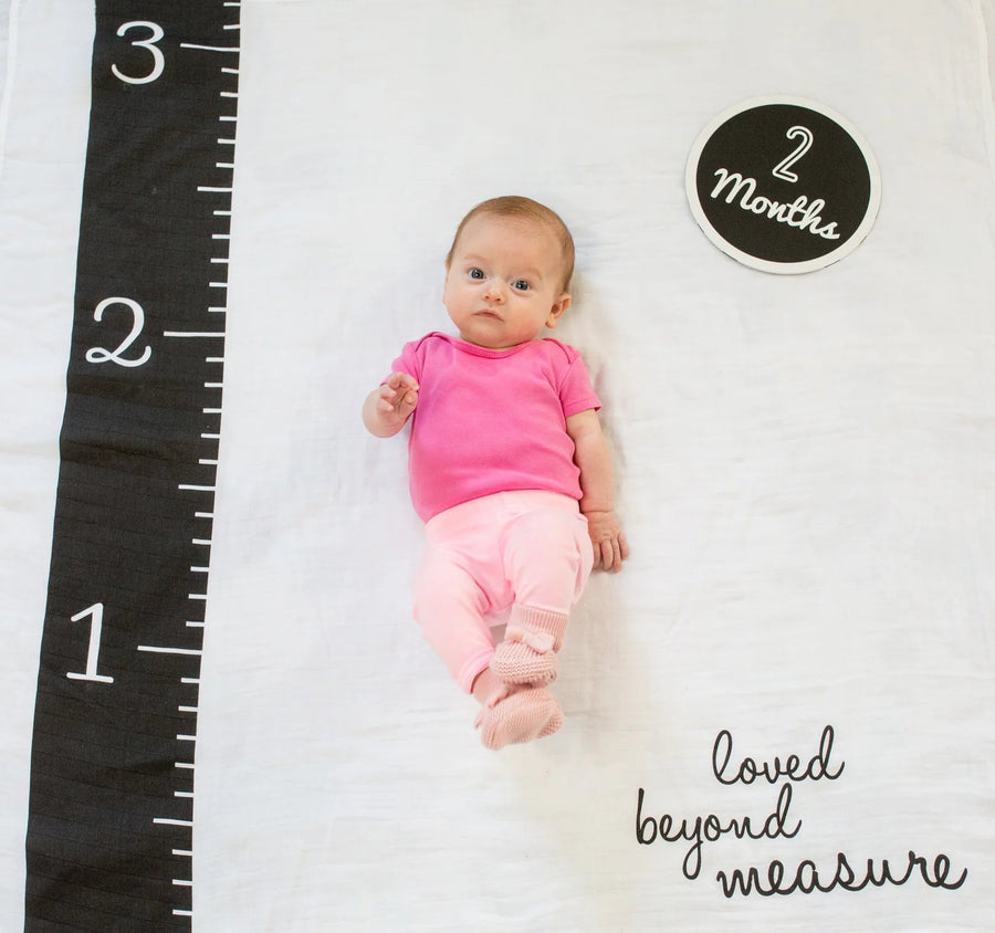 Lulujo Muslin Swaddle & Cards Gift Set- Loved Beyond Measure - liquidation.store