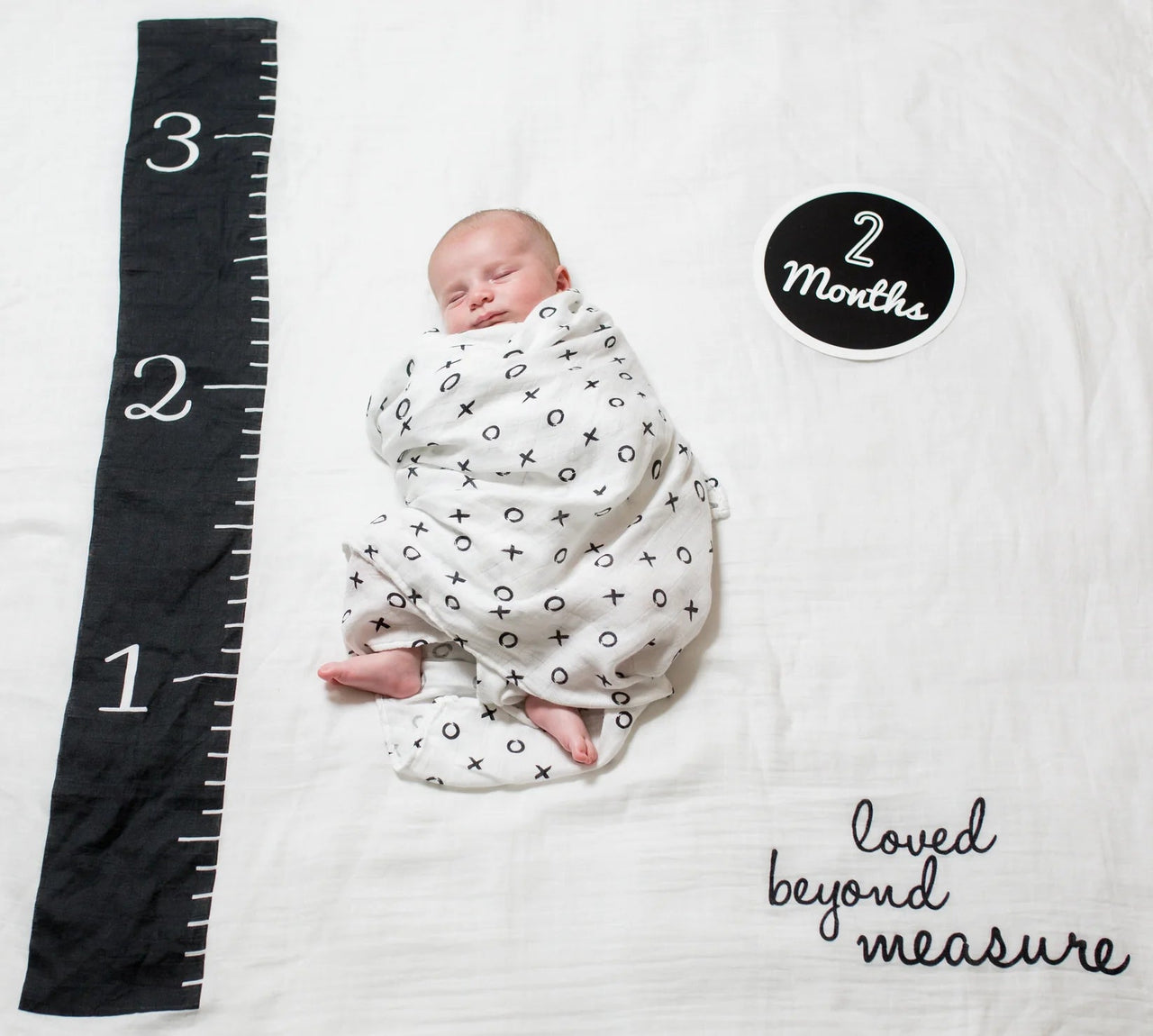 Lulujo Muslin Swaddle & Cards Gift Set- Loved Beyond Measure - liquidation.store