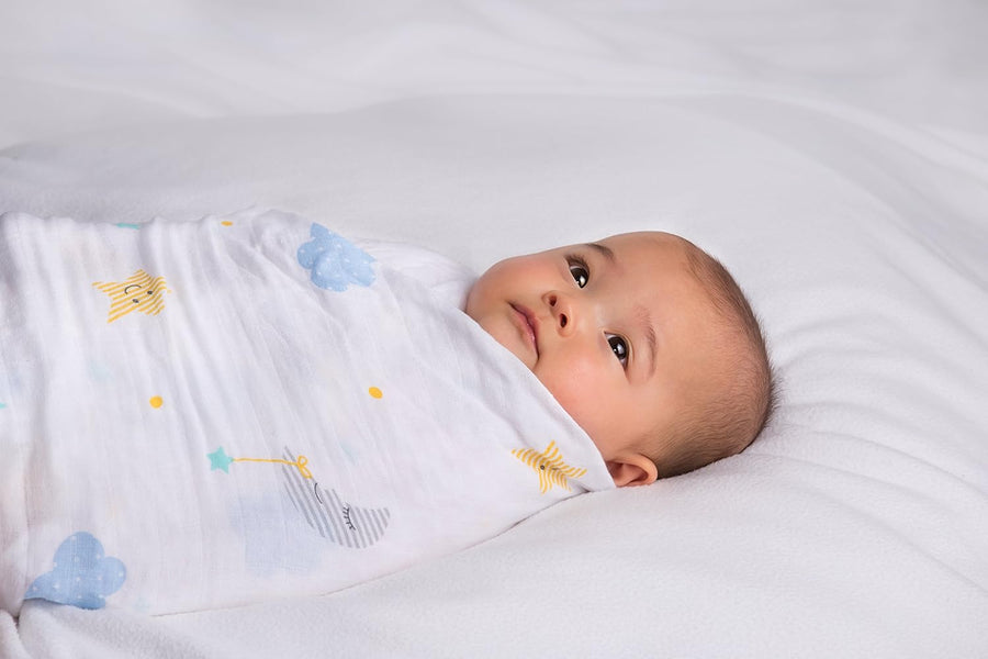 Lulujo Muslin Swaddle (Dreamland) - liquidation.store