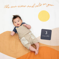 Thumbnail for Lulujo Single Cotton Baby Swaddle & Cards - Sun Rises - liquidation.store
