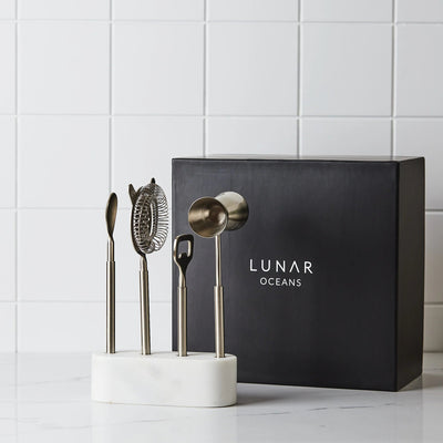 Lunar Ocean Marble Cocktail Gift Set - liquidation.store