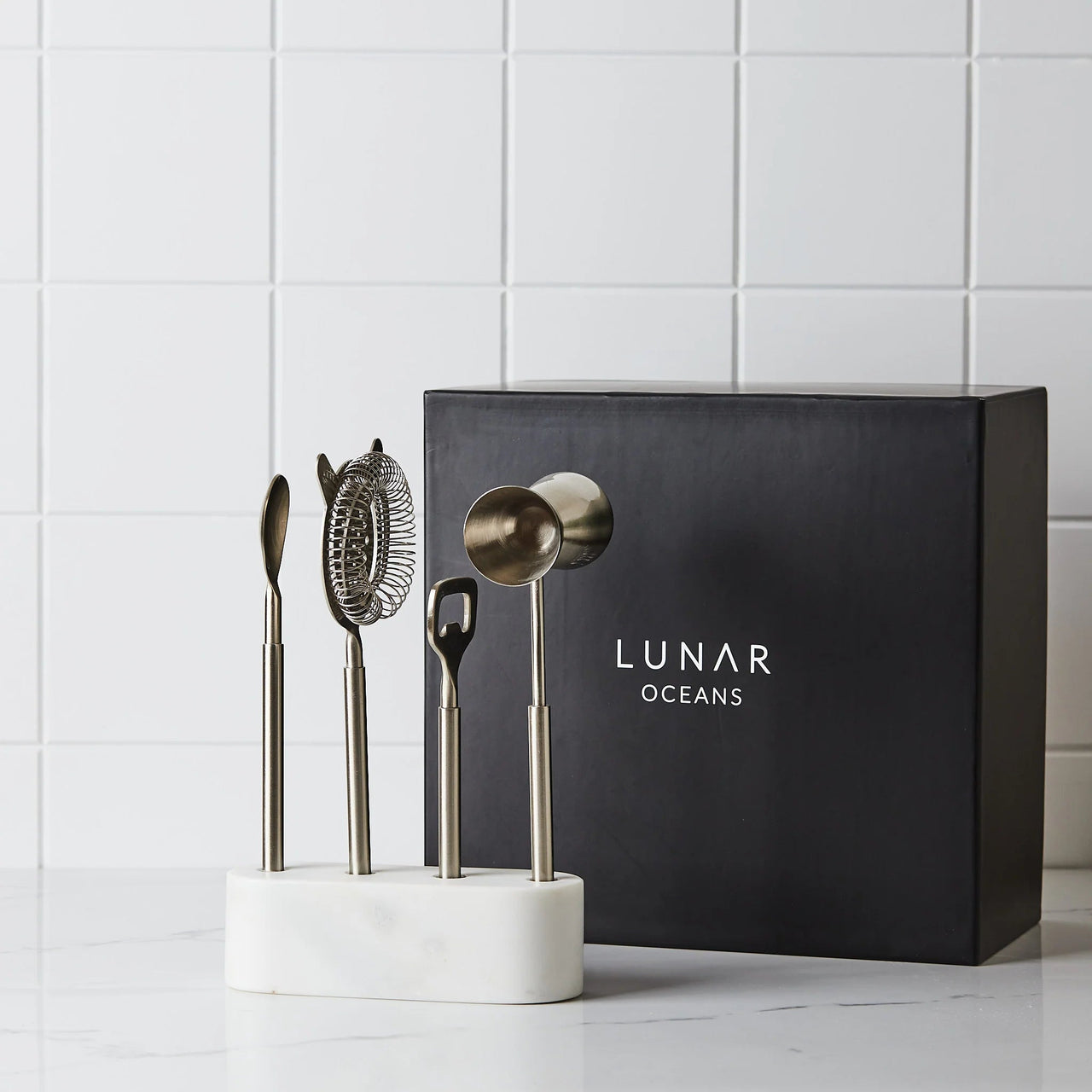 Lunar Ocean Marble Cocktail Gift Set - liquidation.store