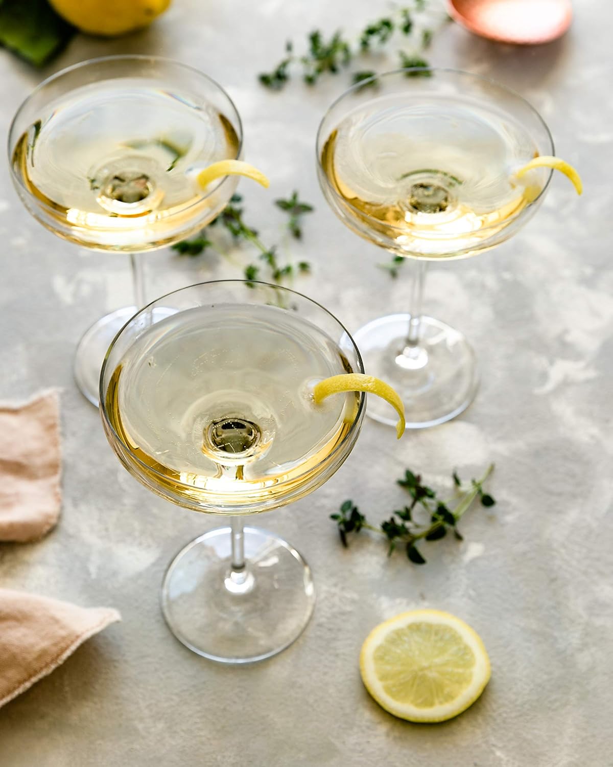 Lunar Oceans Champagne Saucers, Crystalline Coupe Glasses (Set of 2) - liquidation.store