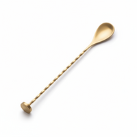 Lunar Oceans Cocktail Bar Spoon - Gold