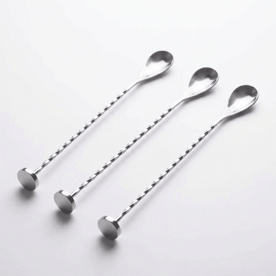 Lunar Oceans Cocktail Bar Spoon - Silver (3 Pack) - liquidation.store