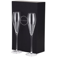 Lunar Oceans Crystal Champagne Flutes (Set of 2) - liquidation.store