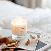 Lunar Oceans Fig & Ginger Scented Candle - 200g - liquidation.store
