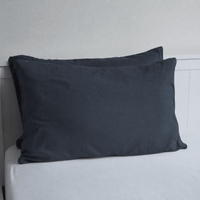 Lunar Oceans Luxe Cotton Pillowcase Set - Slate Blue (2 Pillowcases) - liquidation.store