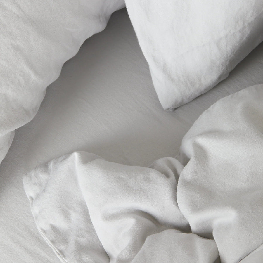 Lunar Oceans Luxe Soft Cotton Bedding Bundle - Light Grey (Size: Double Bed) - liquidation.store